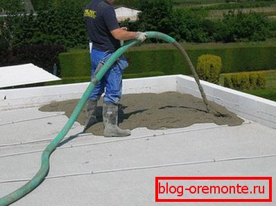 Zalijevanje betonskog ravnog krova