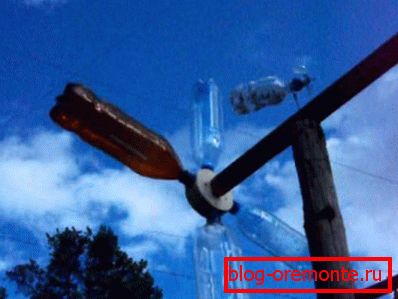 Vjetrenjača plastične bočice napravljena vlastitim rukama
