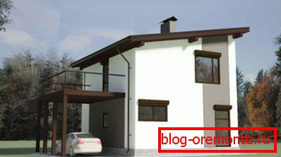 Projekat krova sa jedne staze za stambenu kuću