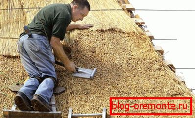 Straw roofing