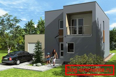 Projekat kućišta s ravnim krovom