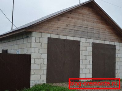 Garaža gaziranih betonskih opeka Garaža gaziranih betonskih opeka