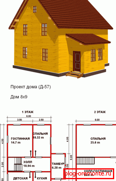 Udoban projekat kuće iz bašte 8x9 - obratite pažnju na pogodan raspored i broj soba Udoban projekat kuće iz bašte 8x9 - obratite pažnju na pogodan raspored i broj soba