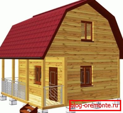 Na slici je 3D model kupatila na betonsko-betonskoj osnovi, sa terasom i potkrovljem Na slici je 3D model kupatila na betonsko-betonskoj osnovi, sa terasom i potkrovljem