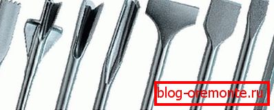 Mlaznice za perforator: prvo sa leve strane je zupčasto sečivo Mlaznice za perforator: prvo sa leve strane je zupčasto sečivo