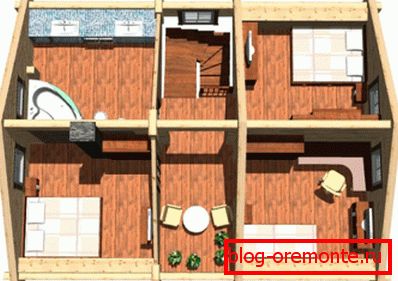 Volumetrijski 3D model unutrašnjeg rasporeda drugog sprata Volumetrijski 3D model unutrašnjeg rasporeda drugog sprata