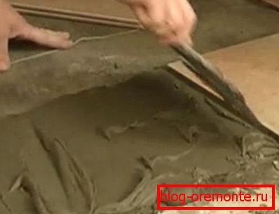 Nanošenje smeše za vezivanje pločasto veranda