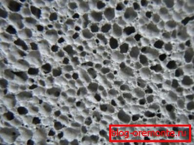 Porozni beton u rezu Porozni beton u rezu