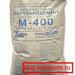 Portland cement M400 u vreći od 50 kg Portland cement M400 u vreći od 50 kg