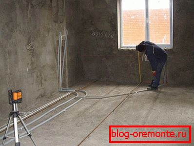 Označavanje poda pomoću laserskog nivoa