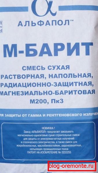 Izgradnja mešavine sa BaSO4 Izgradnja mešavine sa BaSO4