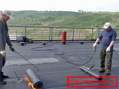 Piling рубероида в несколько слоев